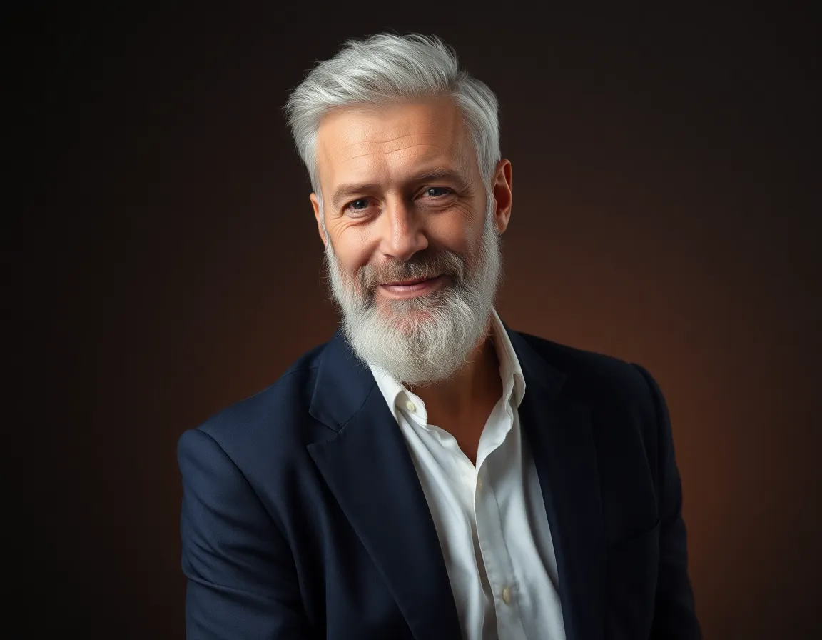 Barba elegante en hombres maduros Barba elegante en hombres maduros