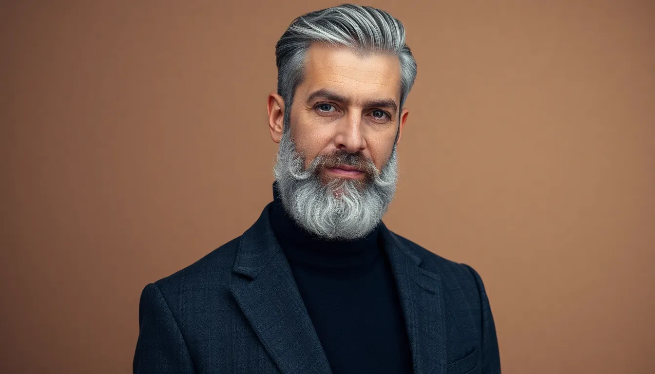 Barba gris: un look elegante y en tendencia Barba gris: un look elegante y en tendencia