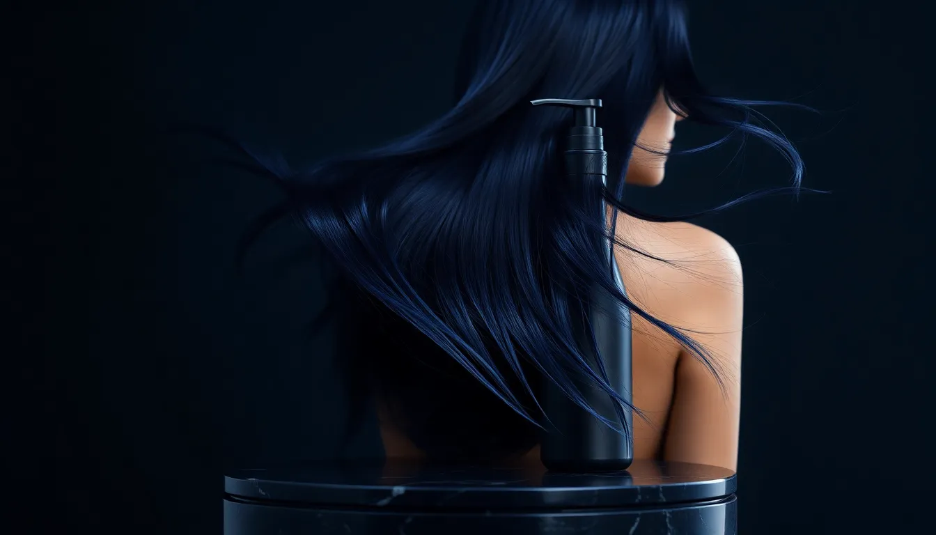 Champú para cabello teñido de negro