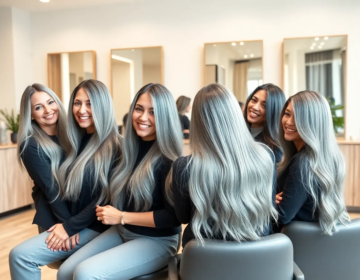 Clientes satisfechos con tinte gris Clientes satisfechos con tinte gris