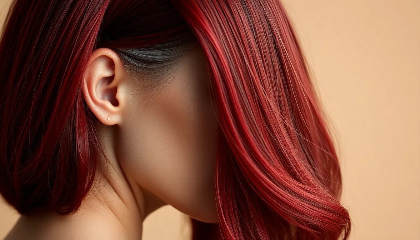 Cobertura de canas con tinte rojo Cobertura de canas con tinte rojo