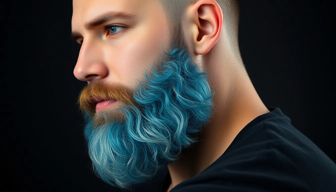 Degradado de color en la barba: estilo moderno Degradado de color en la barba: estilo moderno