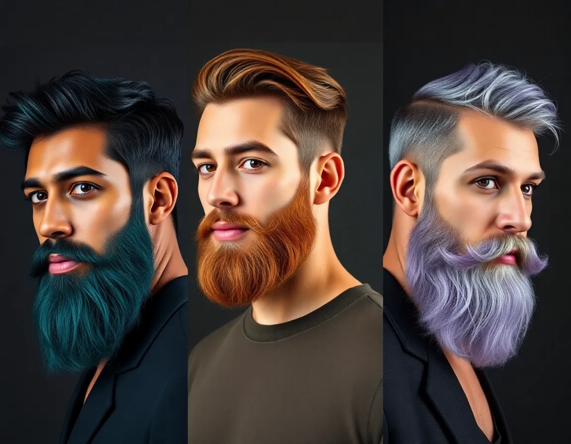 Inspiración para barba de color masculina Inspiración para barba de color masculina
