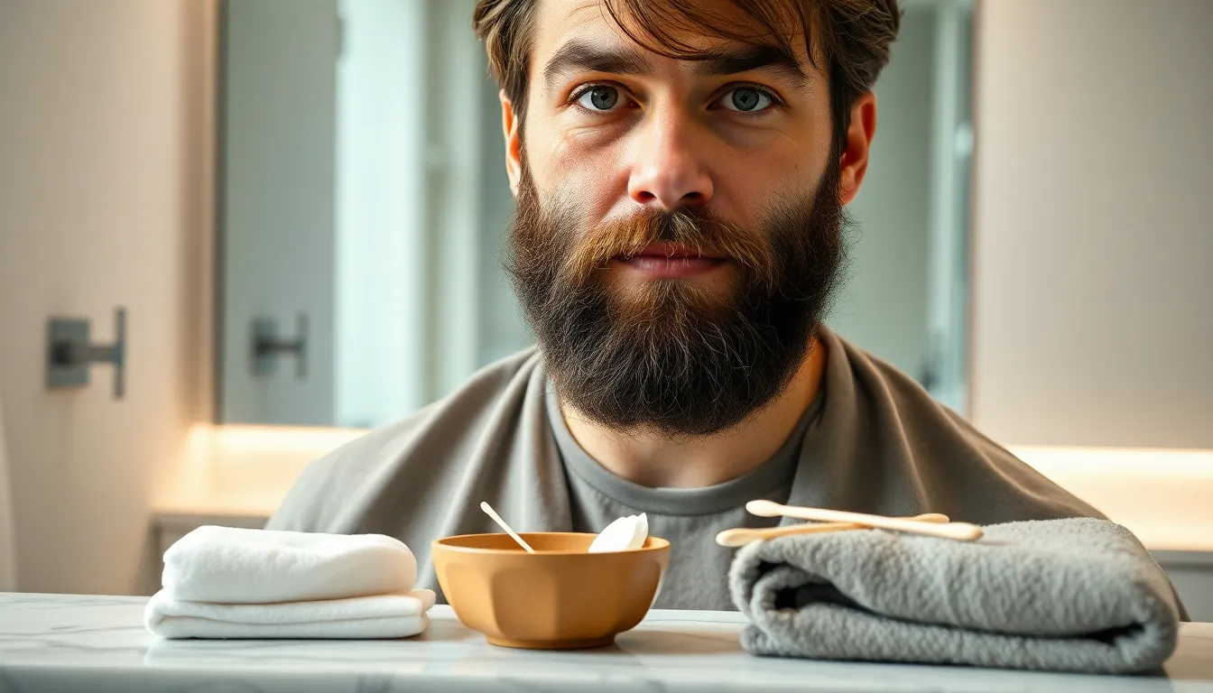 Cómo limpiar la barba manchada por el tinte