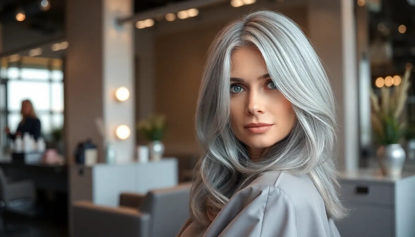 Matización profesional del cabello gris Matización profesional del cabello gris