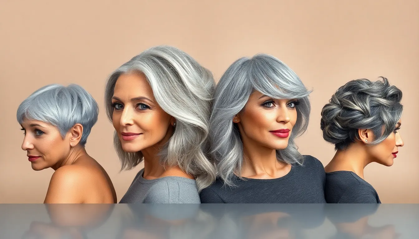 Portafolio de trabajos en cabello gris