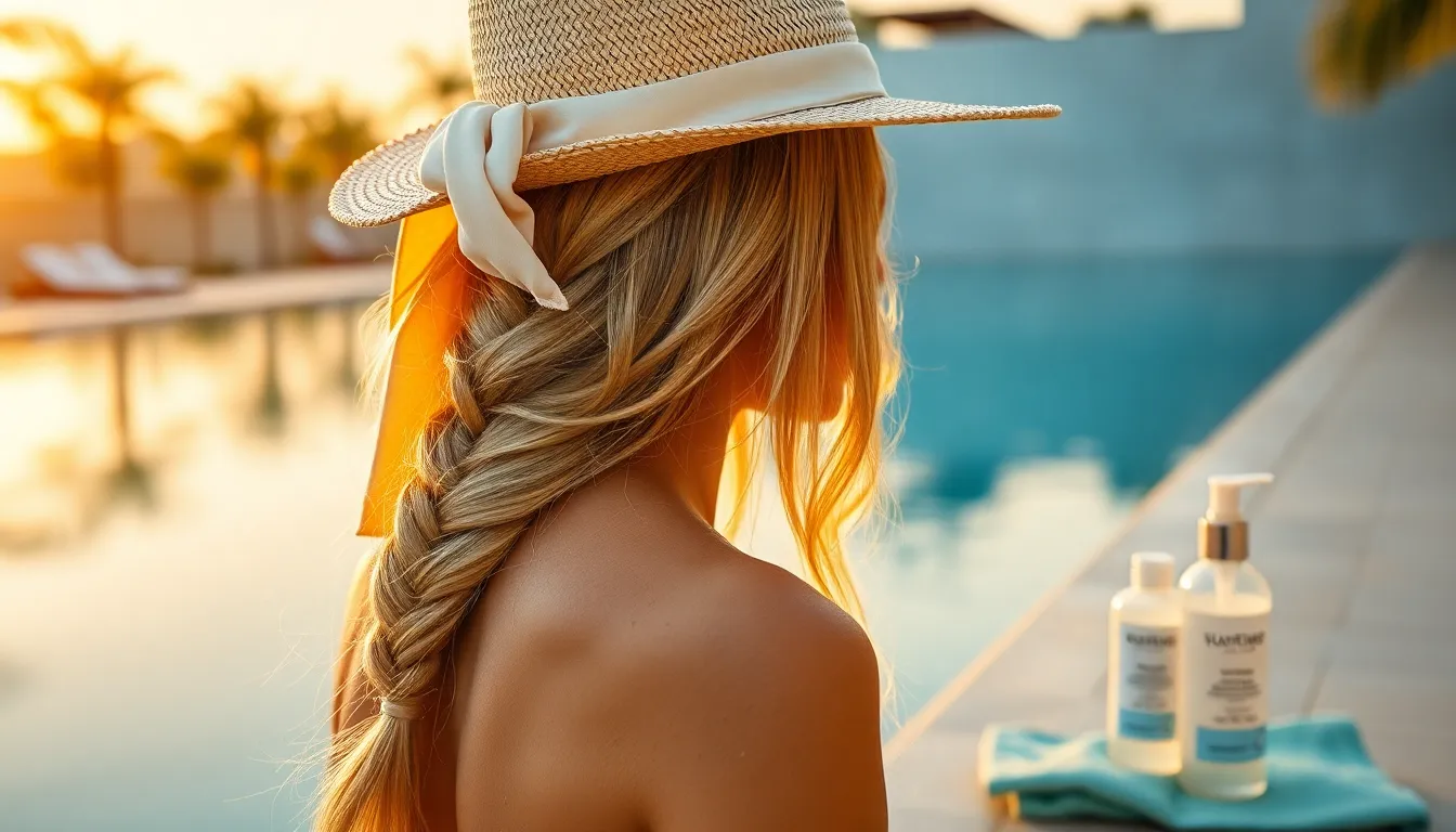 Cómo proteger el rubio del sol y la piscina en verano