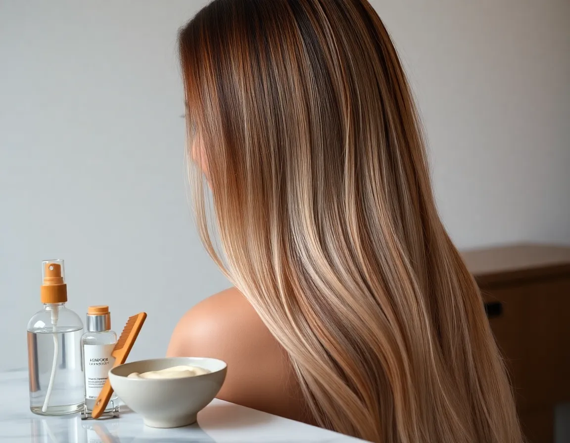 Técnica de coloración sin dañar el cabello