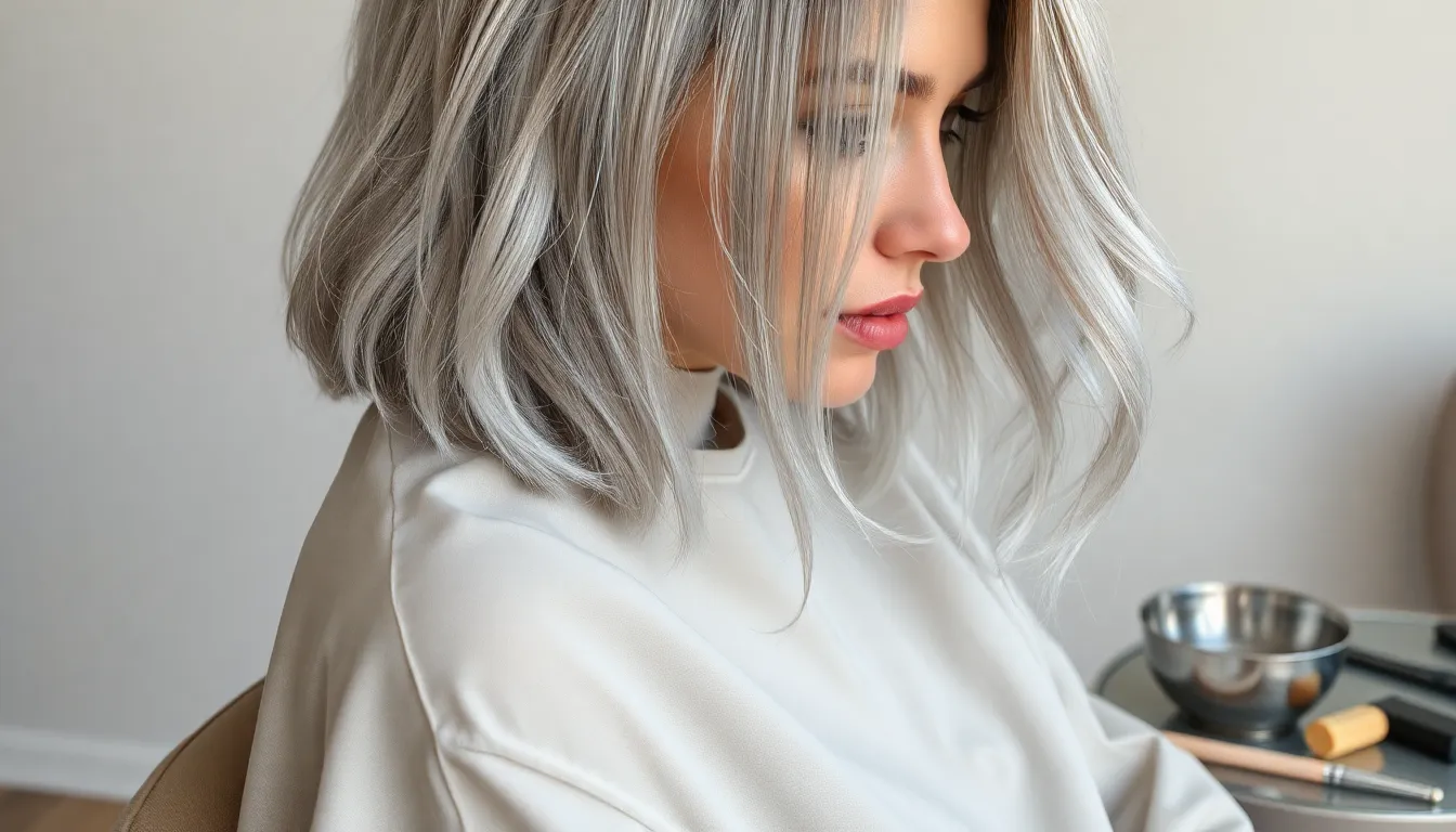 Técnica de decoloración para cabello gris Técnica de decoloración para cabello gris