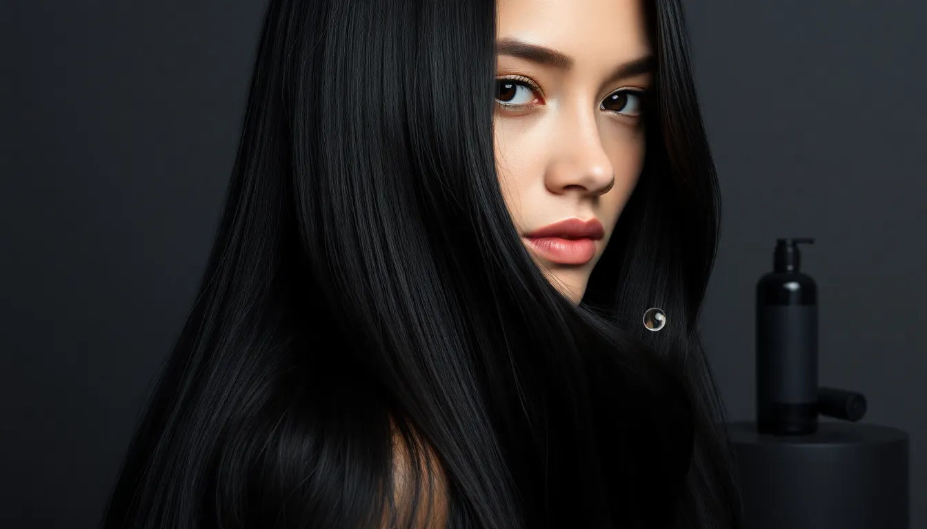 Tinte negro que no daña el cabello